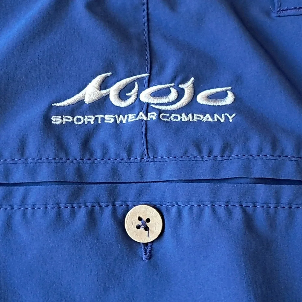 Mojo Sportswear Mens 2XL Blue Fishing Cargo Shorts M-BS7900‎ Technical Stretch